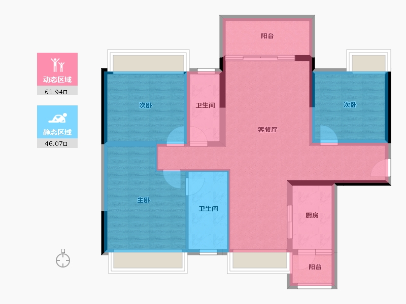 广东省-阳江市-文华峯境-96.31-户型库-动静分区