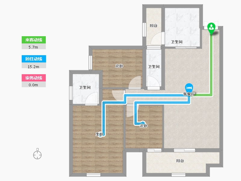 四川省-巴中市-平昌金域华府-92.69-户型库-动静线