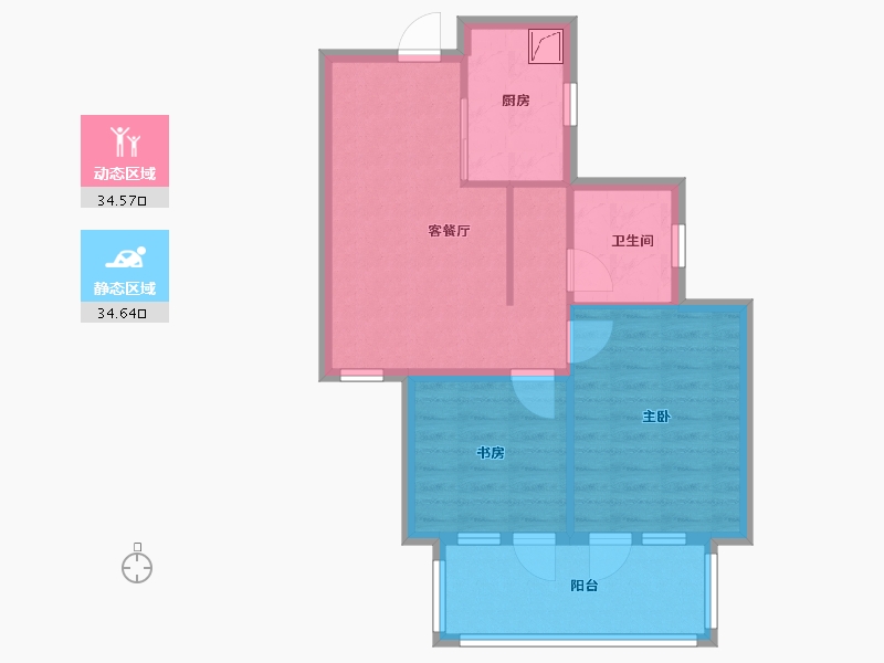 河北省-廊坊市-荣盛花语城-61.60-户型库-动静分区