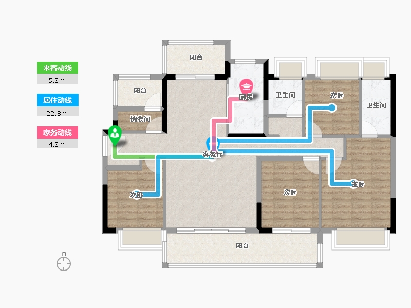 广东省-梅州市-五华敏捷城-115.36-户型库-动静线