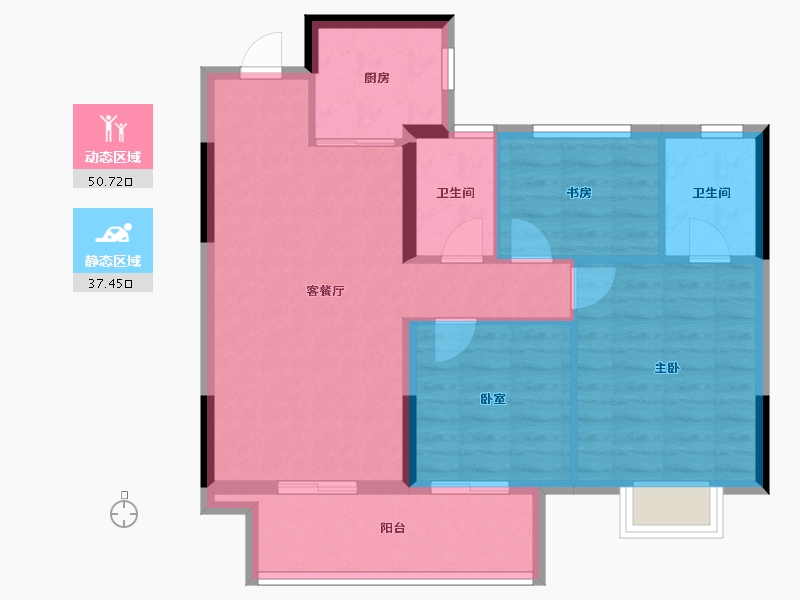 江西省-赣州市-凯旋·珑玺湾-79.30-户型库-动静分区