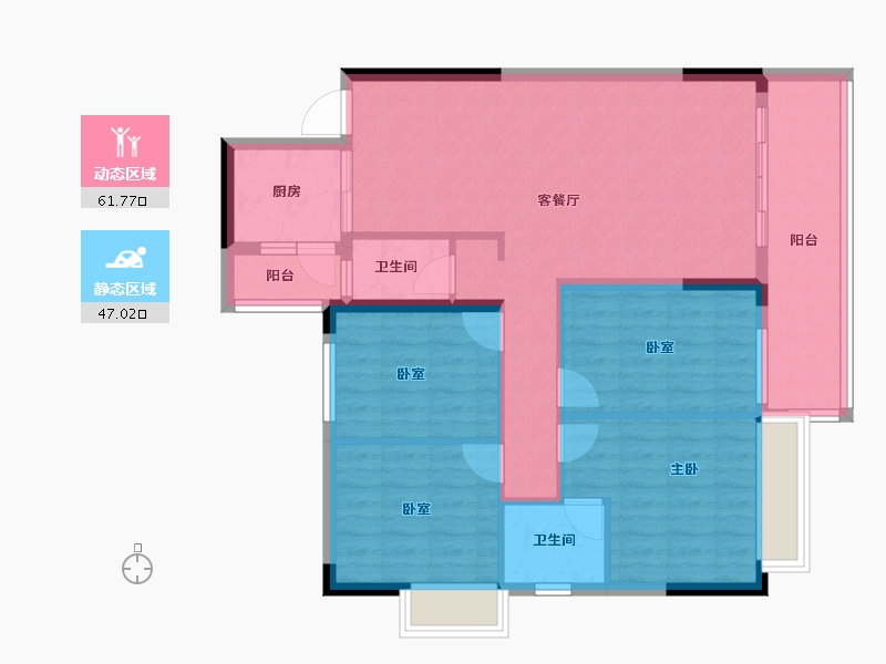 广东省-梅州市-东润华庭-97.76-户型库-动静分区