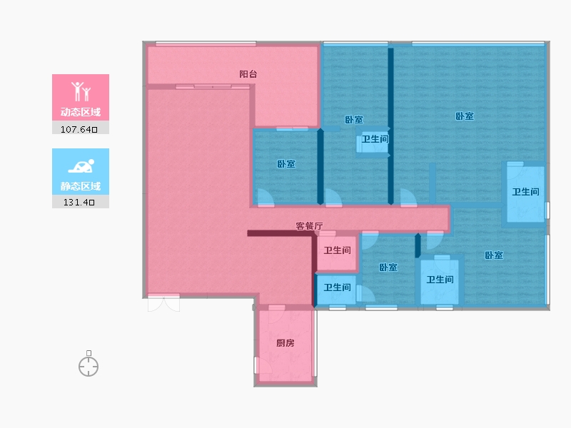 湖南省-衡阳市-汇方雁归来-215.00-户型库-动静分区