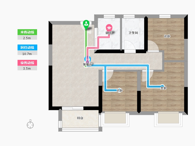 河北省-沧州市-中梁观沧海-58.34-户型库-动静线