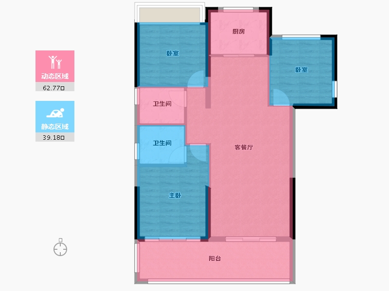 湖北省-黄冈市-书香尚城-92.53-户型库-动静分区