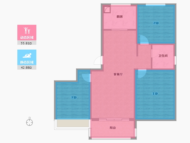 山东省-日照市-安泰悠山美居-88.00-户型库-动静分区