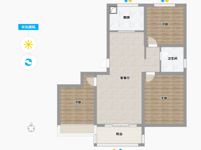 山东省-日照市-安泰悠山美居-88.00-户型库-采光通风