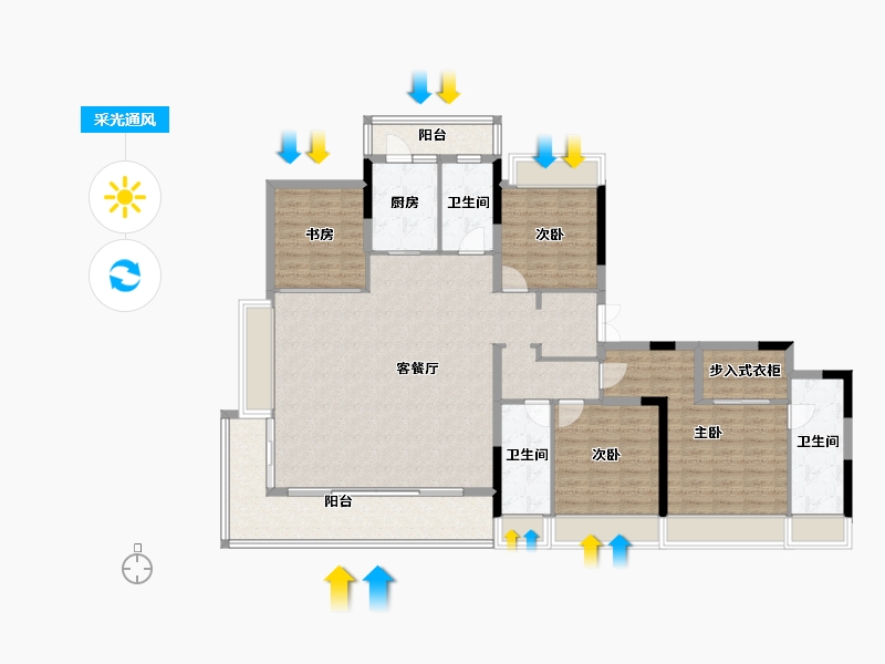 湖南省-株洲市-未名1898-147.34-户型库-采光通风