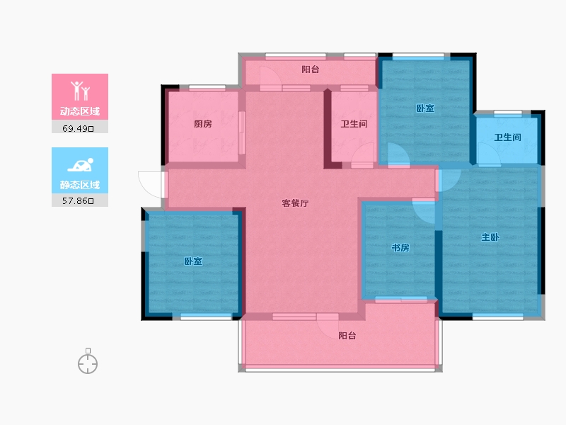 湖南省-株洲市-青龙湾-112.50-户型库-动静分区