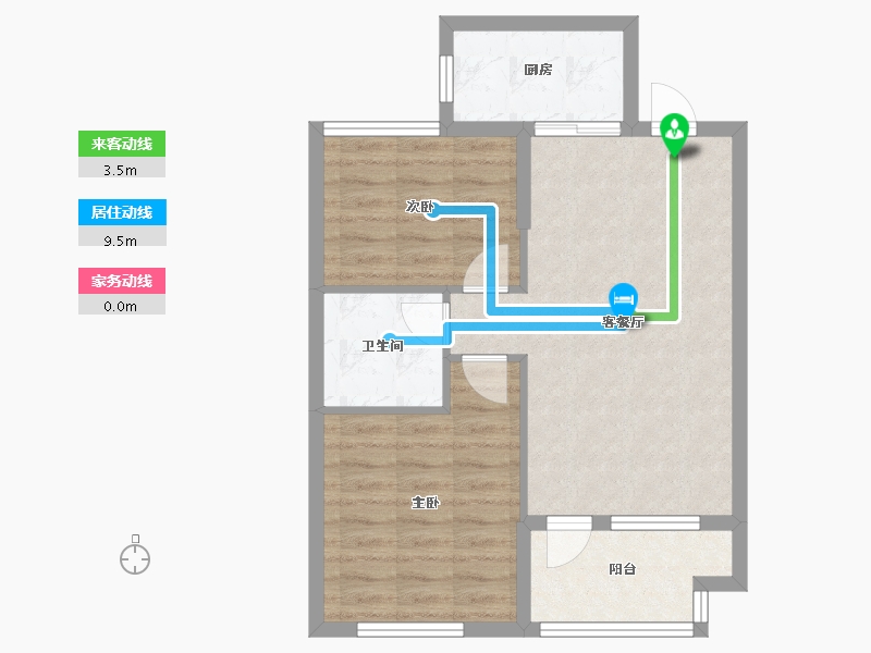 河北省-廊坊市-荣盛花语城-60.80-户型库-动静线