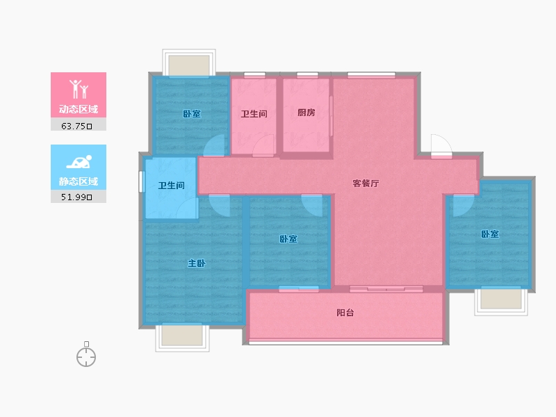 江西省-赣州市-佳兴·南山原著-104.00-户型库-动静分区