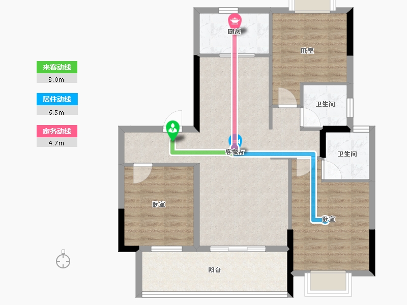 江西省-赣州市-南康·居然大观-88.80-户型库-动静线