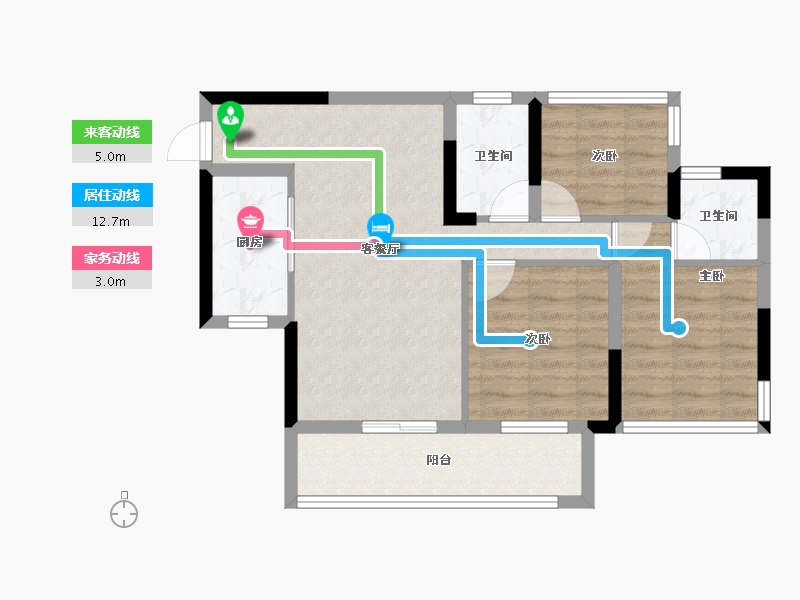 四川省-广安市-和喜·翰林学府-67.37-户型库-动静线