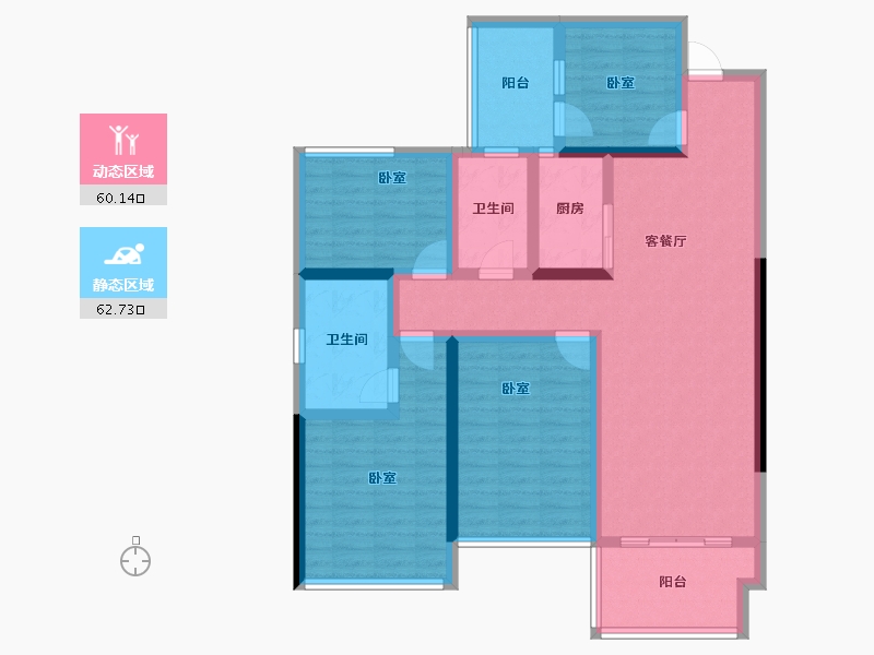 湖南省-衡阳市-汇方雁归来-108.25-户型库-动静分区