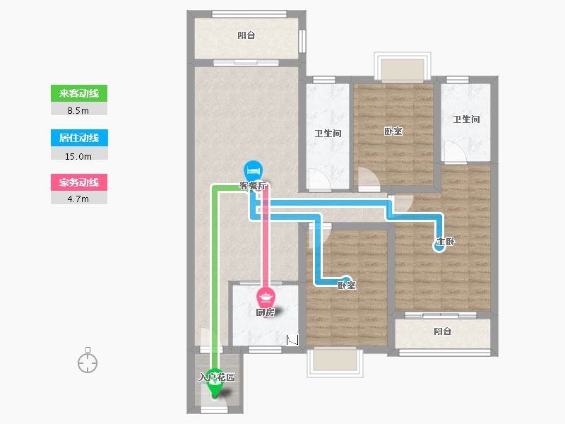 海南省-海口市-海南民生凤凰城-100.37-户型库-动静线