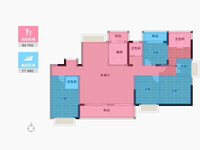 湖南省-株洲市-未名1898-132.12-户型库-动静分区