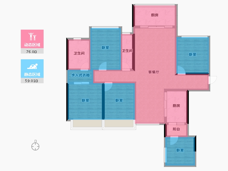 湖南省-衡阳市-汇方雁归来-118.96-户型库-动静分区