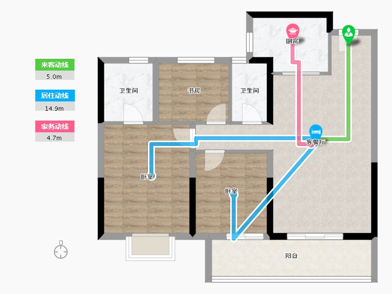 江西省-赣州市-凯旋·珑玺湾-84.80-户型库-动静线