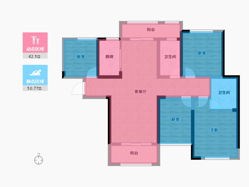 湖南省-株洲市-青龙湾-99.95-户型库-动静分区