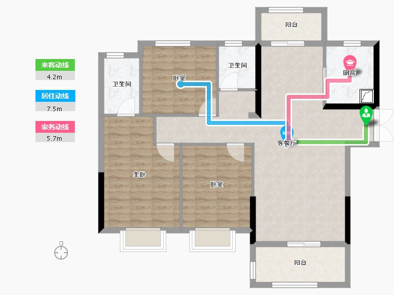 湖北省-黄石市-金銮龙吟湾-102.31-户型库-动静线