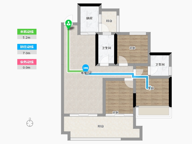 四川省-遂宁市-金宏璟悦湾-77.31-户型库-动静线