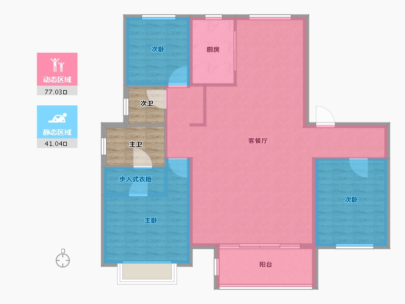 河北省-邢台市-天一和院-115.70-户型库-动静分区