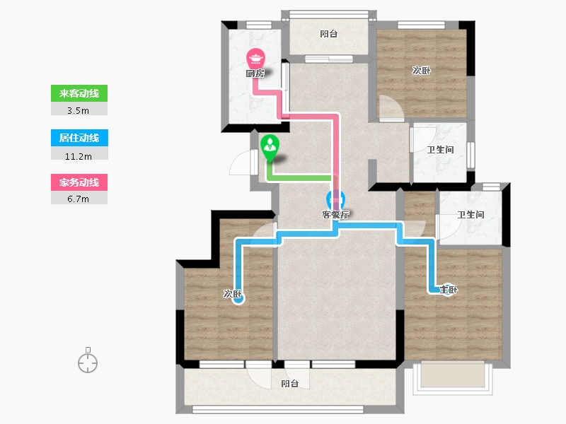 河北省-石家庄市-东原启城-92.00-户型库-动静线