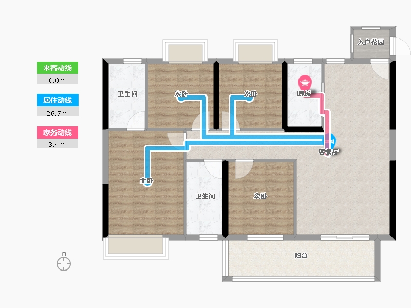 江西省-赣州市-臻顺·滨江壹号-102.40-户型库-动静线