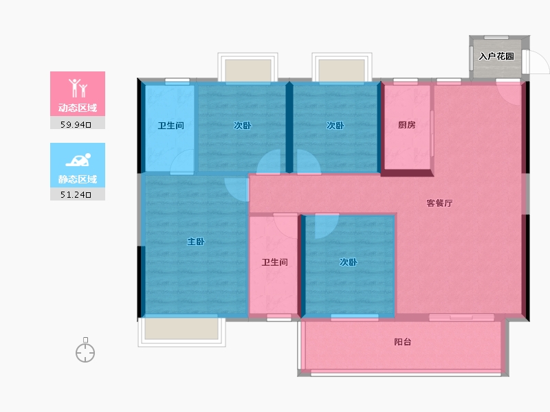 江西省-赣州市-臻顺·滨江壹号-102.40-户型库-动静分区