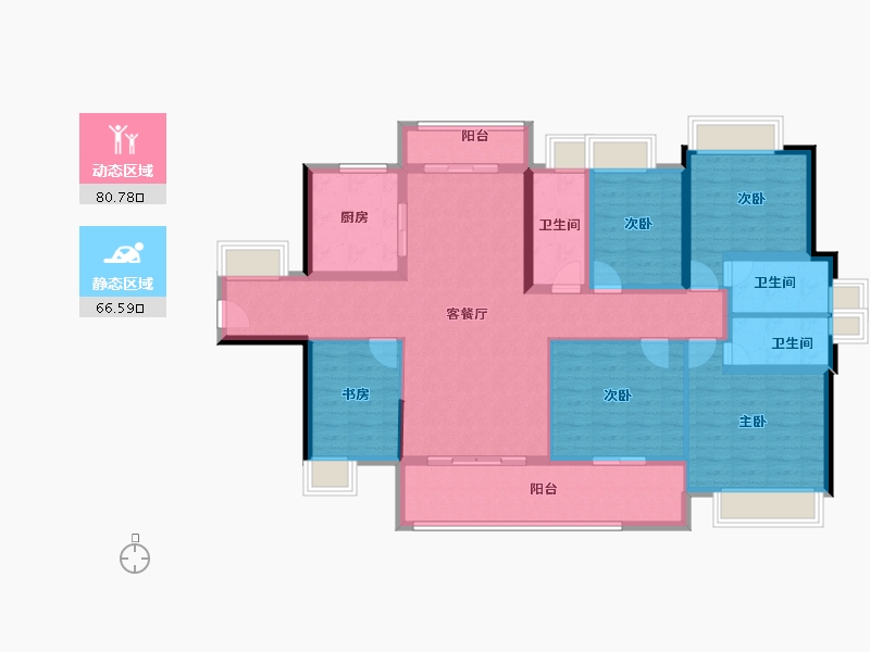 广东省-阳江市-文华峯境-131.81-户型库-动静分区