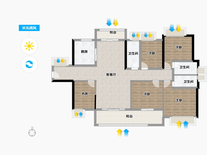 广东省-阳江市-文华峯境-131.81-户型库-采光通风