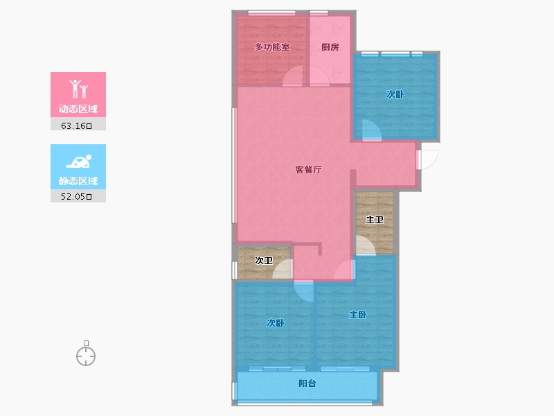 河北省-邢台市-盛邦幸福里-112.83-户型库-动静分区