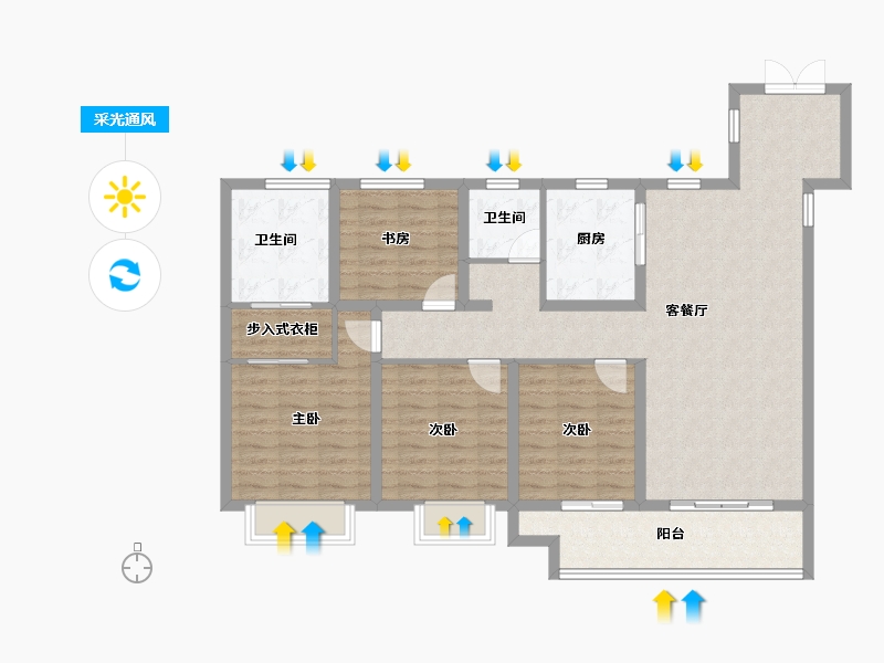 江西省-赣州市-远洋红星·中央广场-112.00-户型库-采光通风