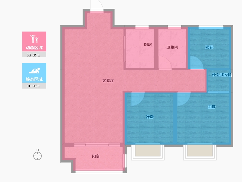 江西省-赣州市-远洋红星·中央广场-76.00-户型库-动静分区