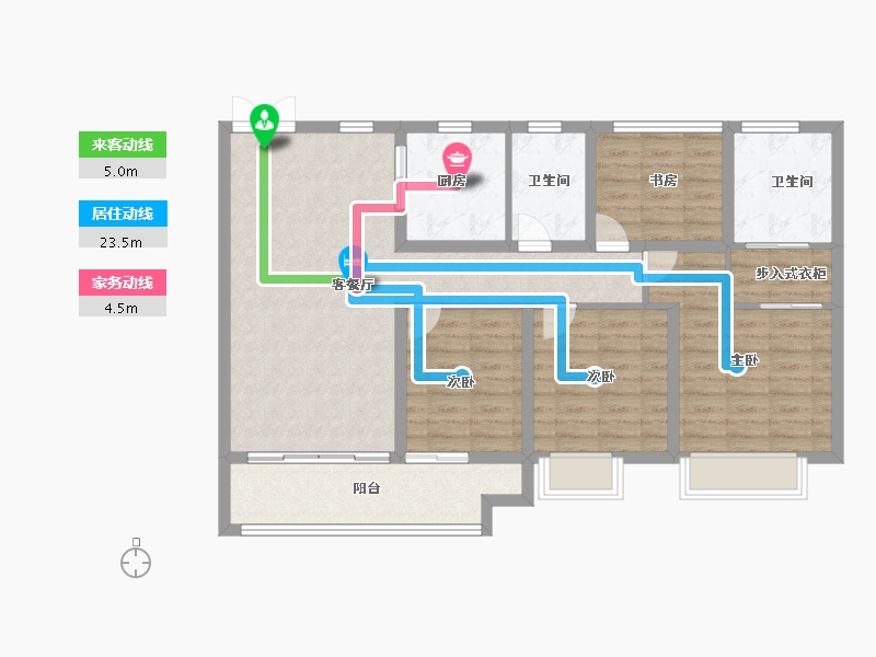 江西省-赣州市-远洋红星·中央广场-104.00-户型库-动静线