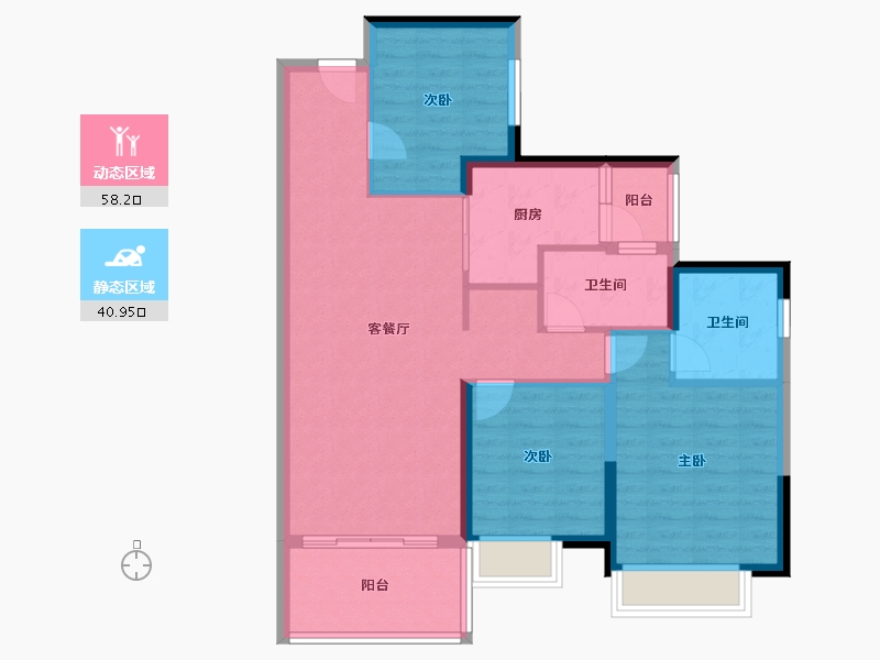 广东省-湛江市-盛和园-88.88-户型库-动静分区