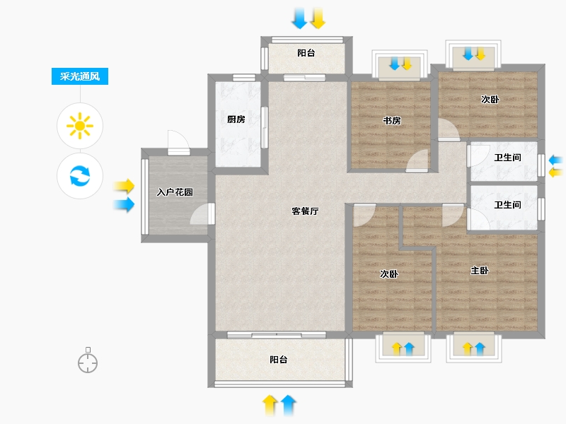 江西省-赣州市-大余碧桂园-112.80-户型库-采光通风