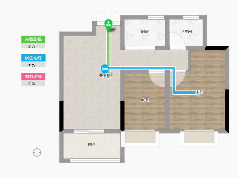 河南省-许昌市-恒达玖玺府-64.81-户型库-动静线