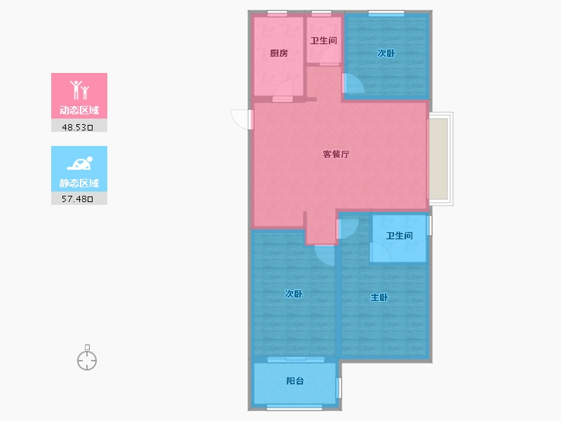 山东省-日照市-安泰悠山美居-95.20-户型库-动静分区