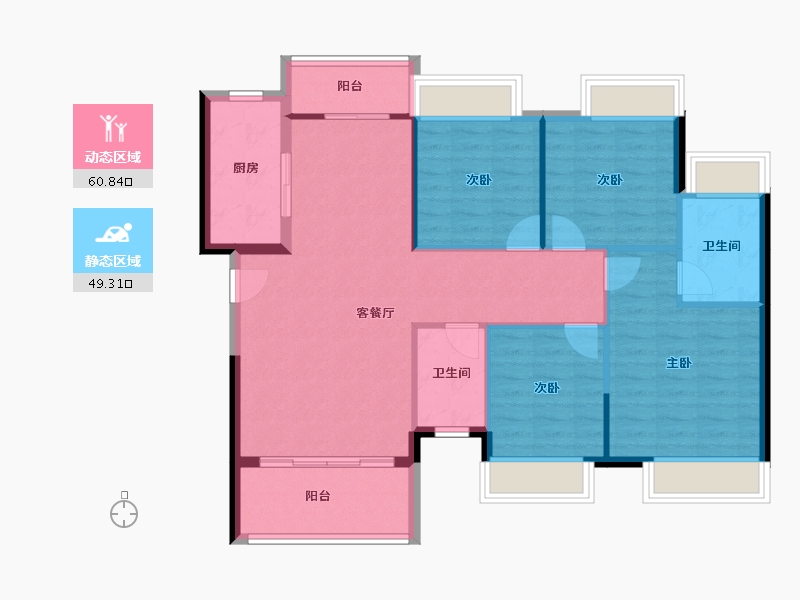 广东省-阳江市-文华峯境-100.29-户型库-动静分区