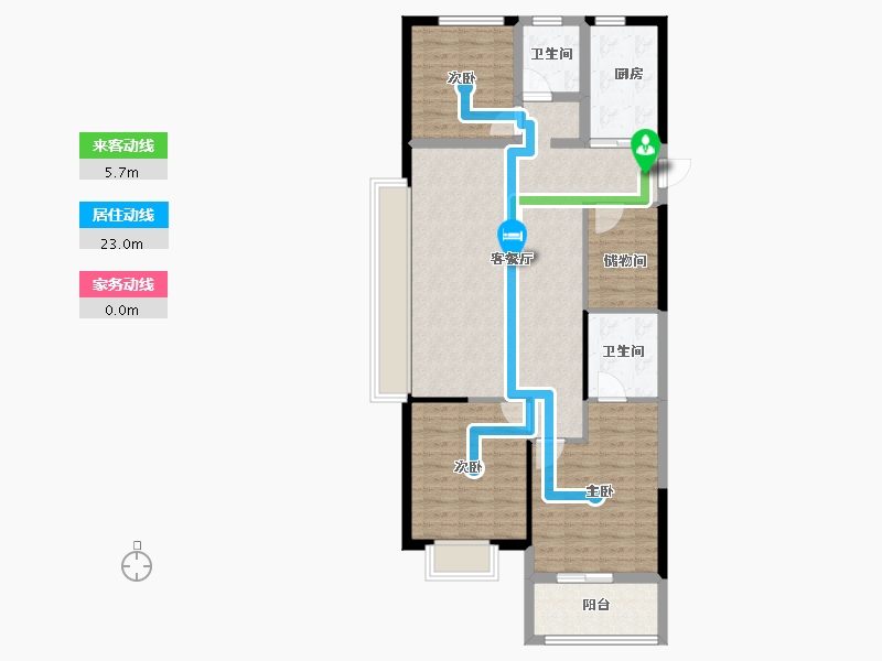 山西省-长治市-锦福苑-96.08-户型库-动静线