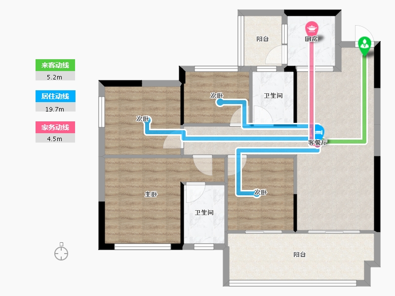 四川省-遂宁市-锦绣豪庭东苑二期-90.83-户型库-动静线