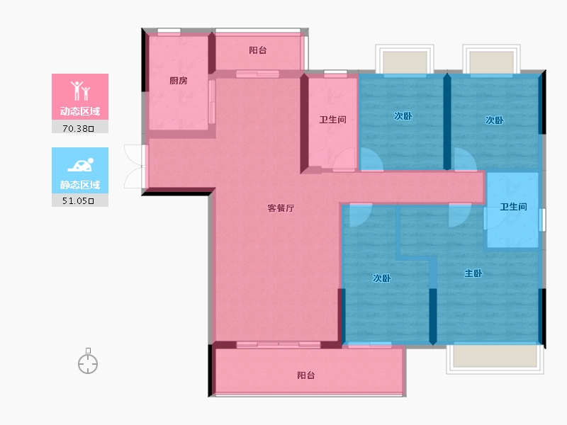 江西省-赣州市-锦绣华府-109.60-户型库-动静分区