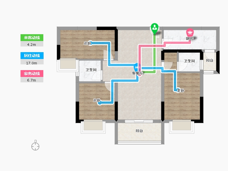 海南省-海口市-汇元文澜世家-77.97-户型库-动静线