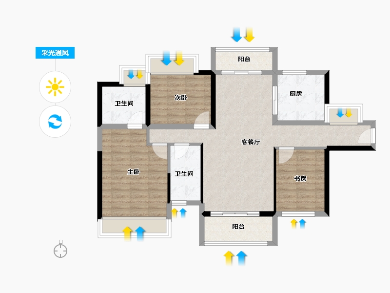 广东省-阳江市-文华峯境-87.17-户型库-采光通风