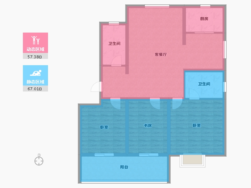 山东省-威海市-祥瑞山海居-112.00-户型库-动静分区