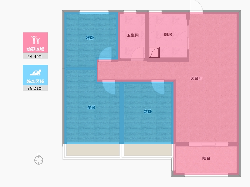 山东省-日照市-安泰悠山美居-84.00-户型库-动静分区