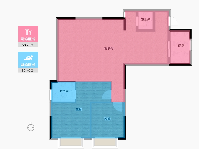 四川省-巴中市-山水大院-95.49-户型库-动静分区