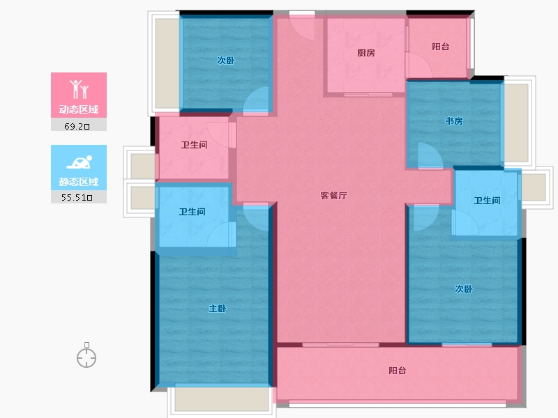 广东省-阳江市-文华峯境-112.56-户型库-动静分区