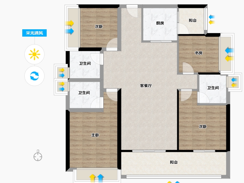 广东省-阳江市-文华峯境-112.56-户型库-采光通风